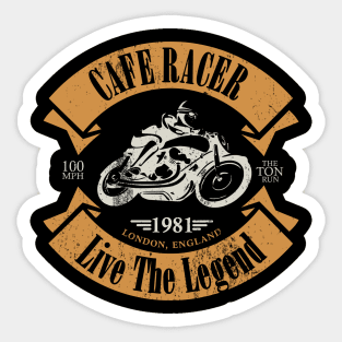 Cafe Racer London (Small logo - distressed) Sticker